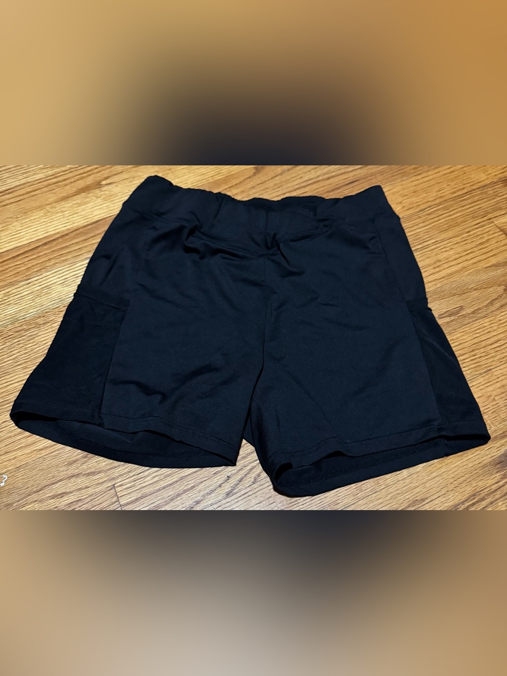 SHEIN Black Women's Athletic Shorts with Side Pockets